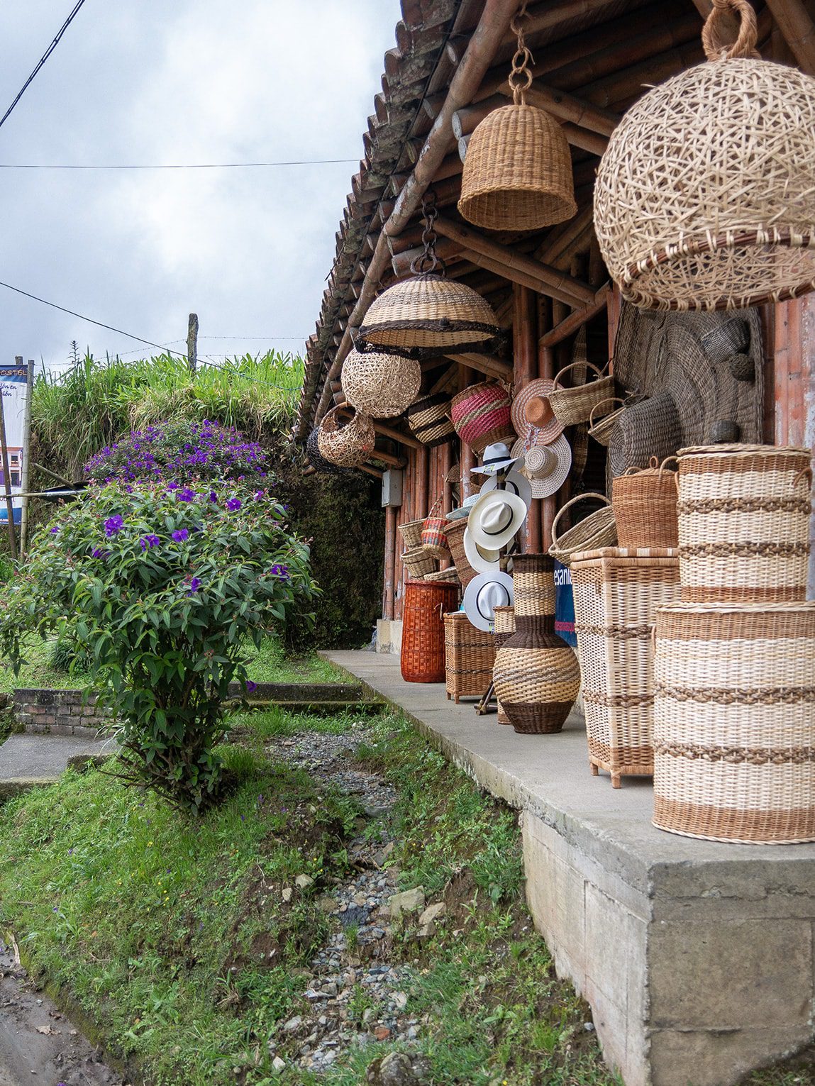 Atelier / Boutique de vannerie (bejuco), Filandia, Colombie
