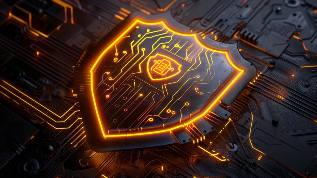 Ilustración de protección tecnológica de NordVPN