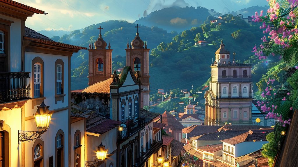 Colombian village in the Andes