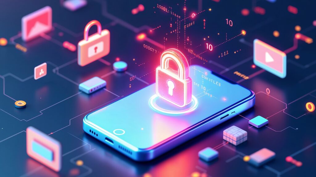 Illustration Smartphone-Sicherheit