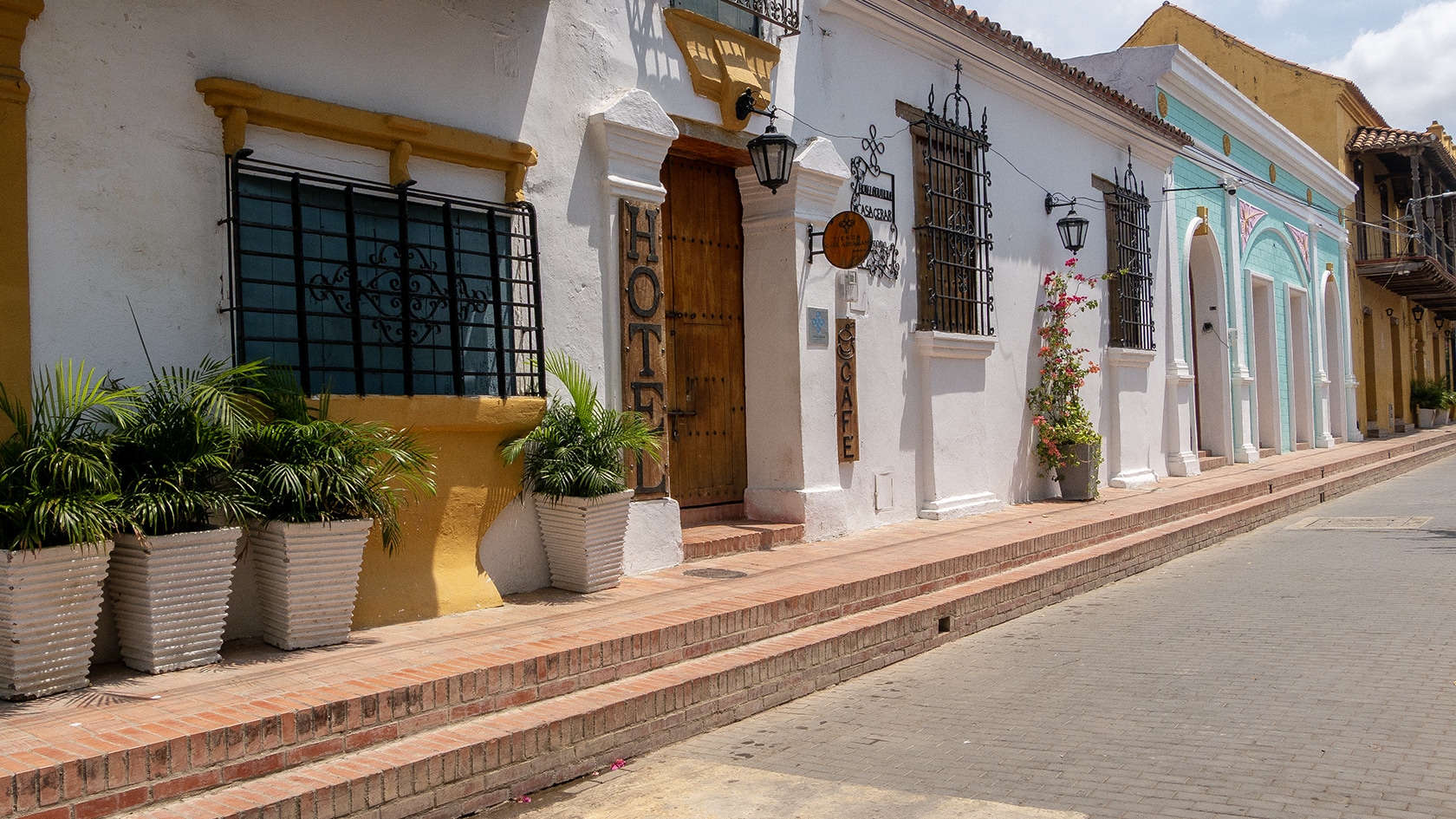 façades colorées, Mompox, Colombie