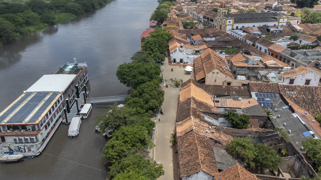 Vue aérienne de Mompox, Colombie