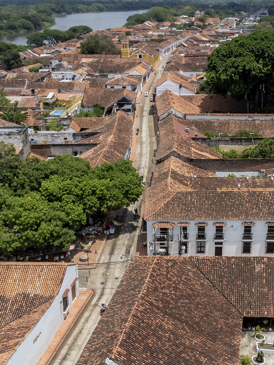 Vue aérienne de Mompox, Colombie