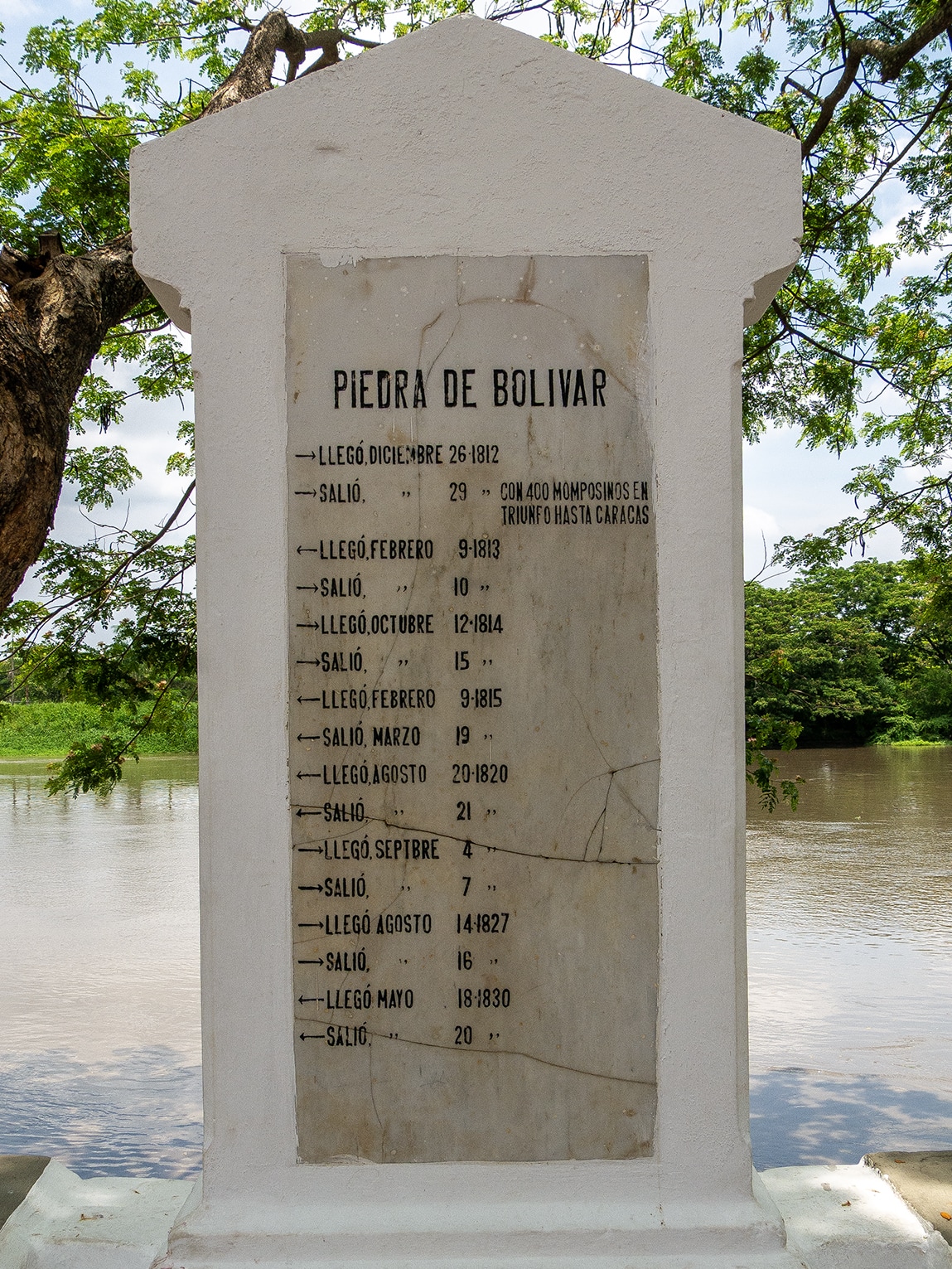 Piedra de Bolivar, Mompox, Colombie