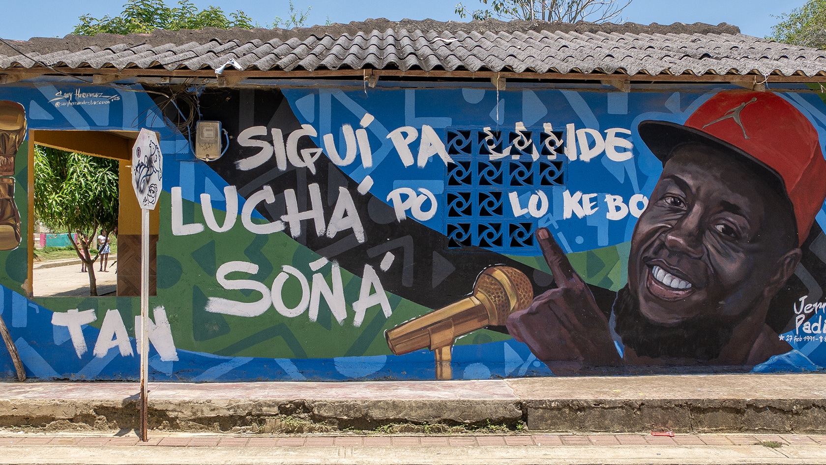 Fresque murale, San Basilio de Palenque, Colombie