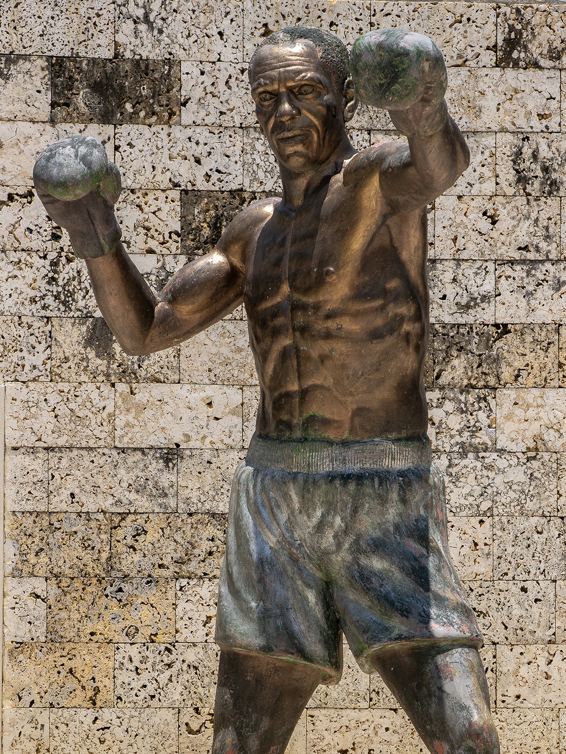 Statue de Antonio Cervantes, dit Kid Pambelé, San Basilio de Palenque, Colombie