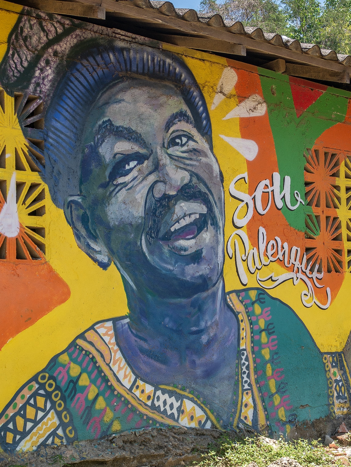Fresque murale, San Basilio de Palenque, Colombie